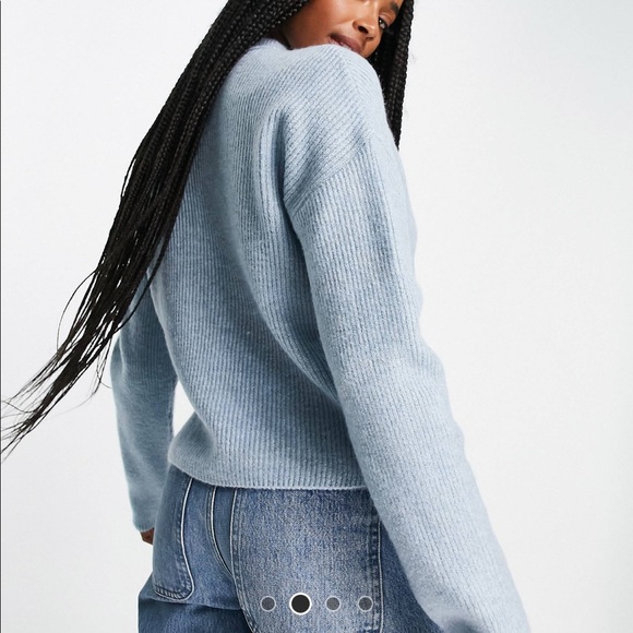 Vero Moda high neck sweater in light blue - Picture 2 of 5